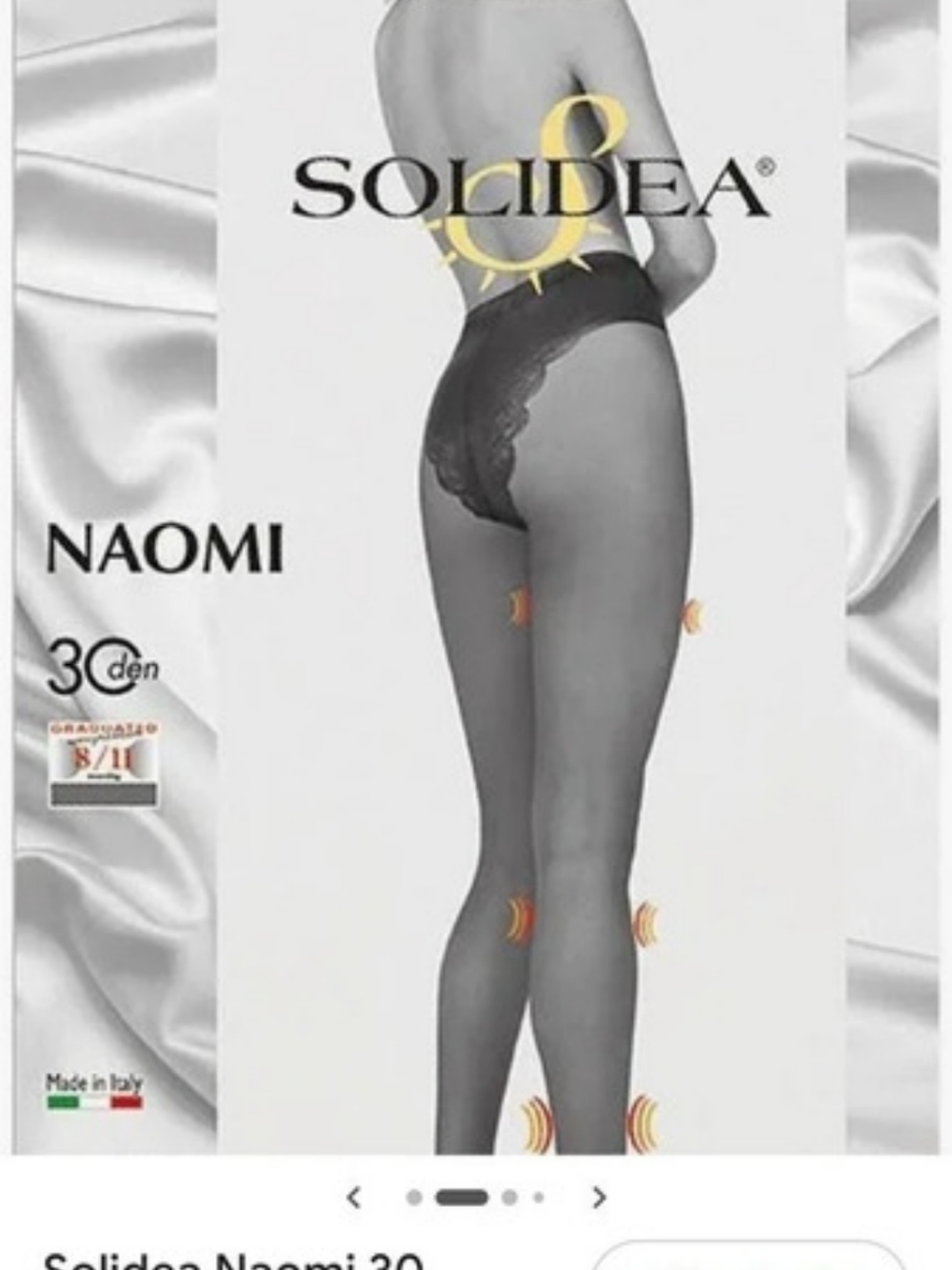 Solidea Naomi 30 Denier Sheer Tights Gray Medium